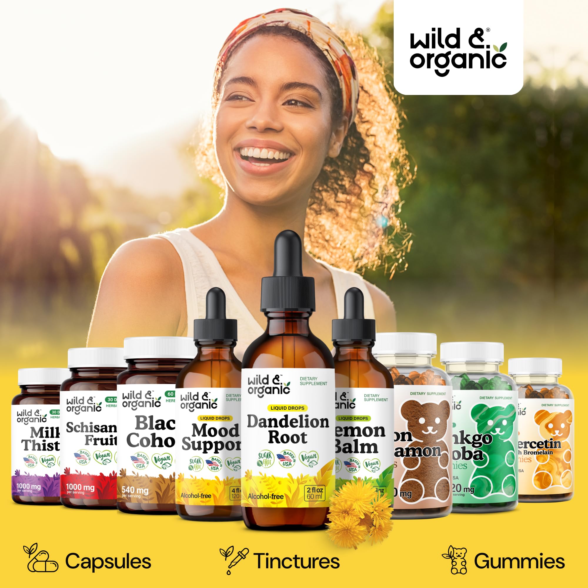 Wild & Organic frasco 60 ml a escala, suministro de 28 días