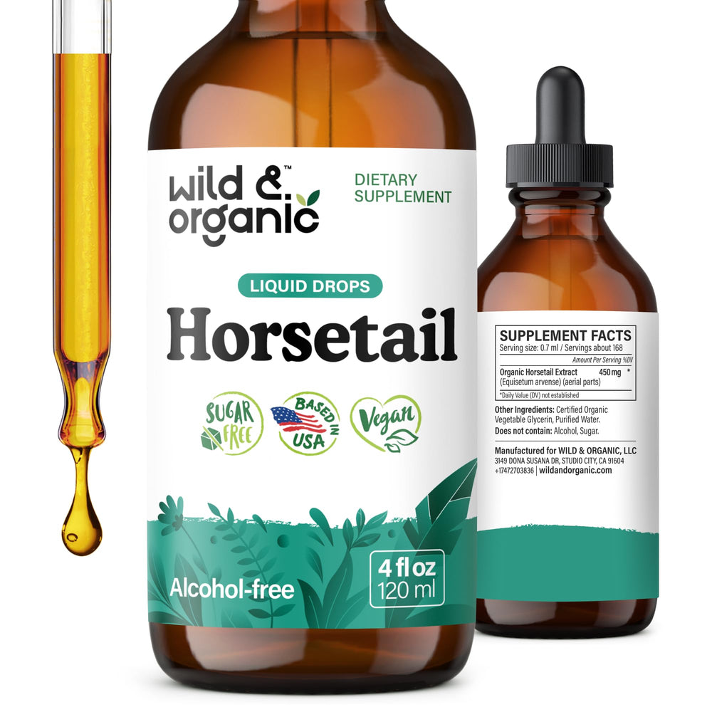 Wild & Organic frasco frontal mostrando el producto y claridad del envase