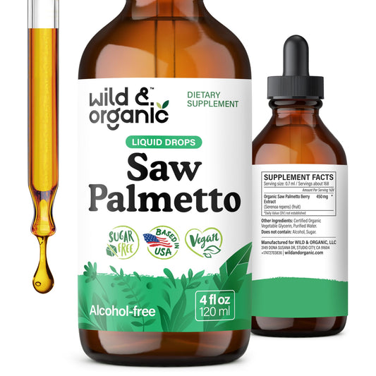 Wild & Organic frasco frontal mostrando etiqueta clara y beneficio natural