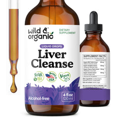 Wild & Organic botella frontal mostrando etiqueta y presentación clara
