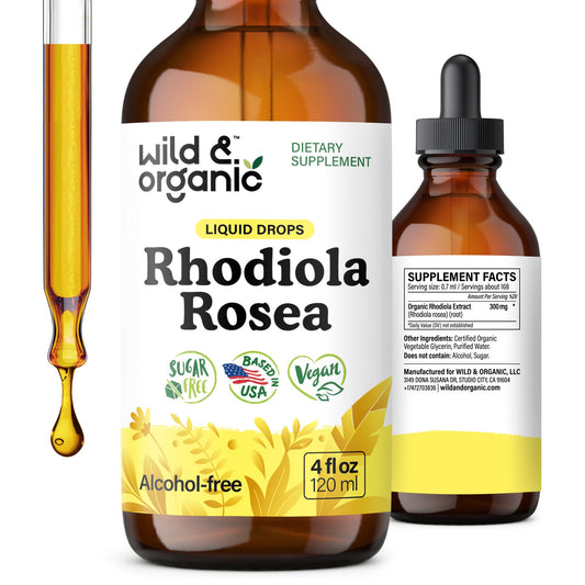 Wild & Organic botella frontal mostrando tamaño y diseño, facilidad de uso