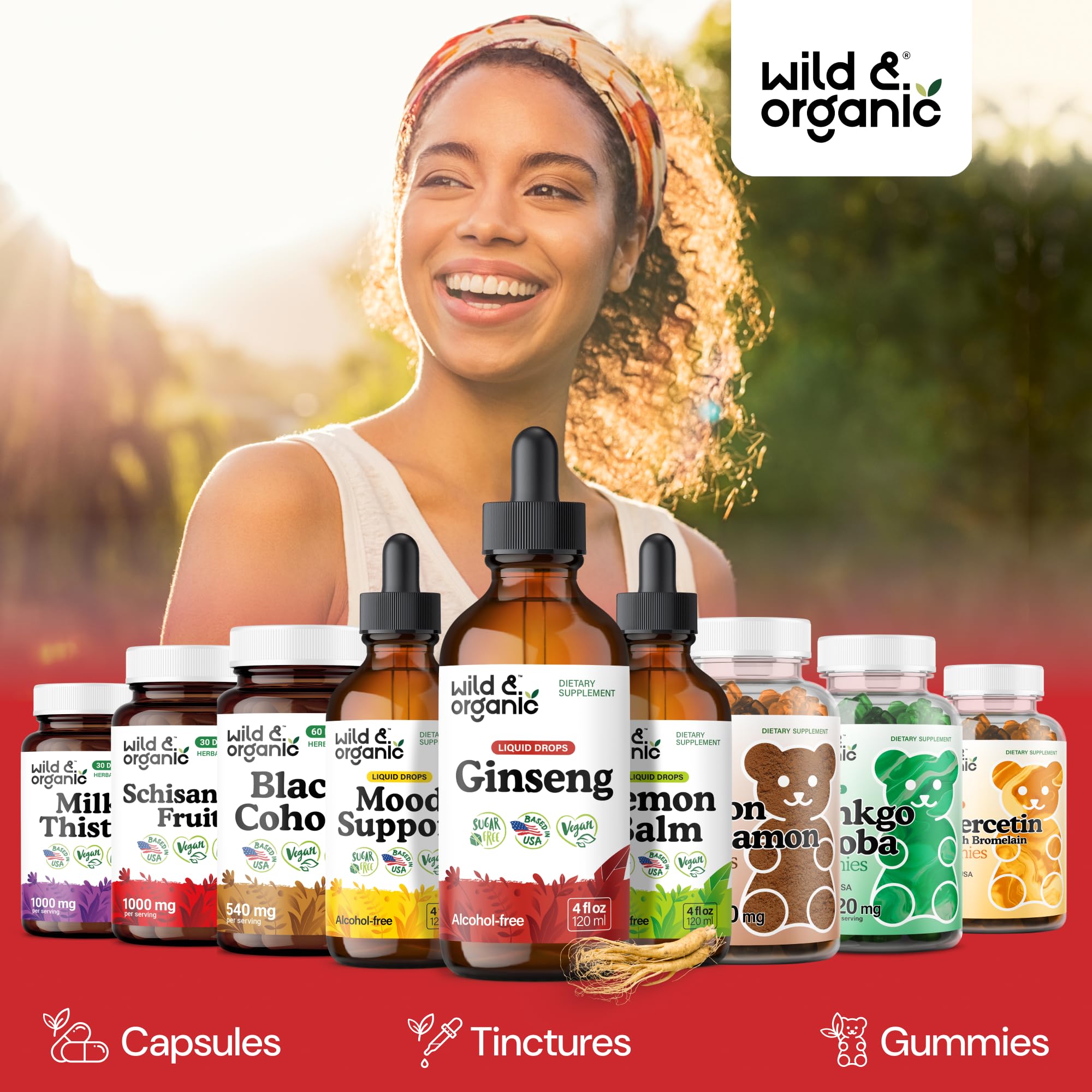 Wild & Organic frasco en mano para mostrar tamaño y duración del suministro