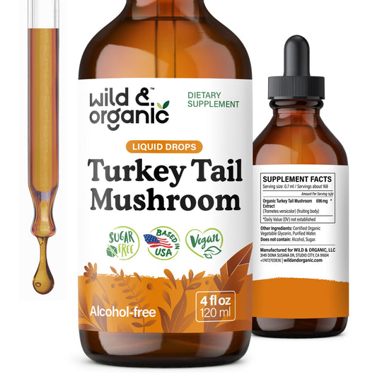 Wild & Organic botella frontal con etiqueta clara, fácil identificación y uso