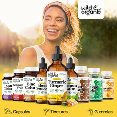 Wild & Organic frasco en una rutina matutina sobre mesa para uso práctico diario