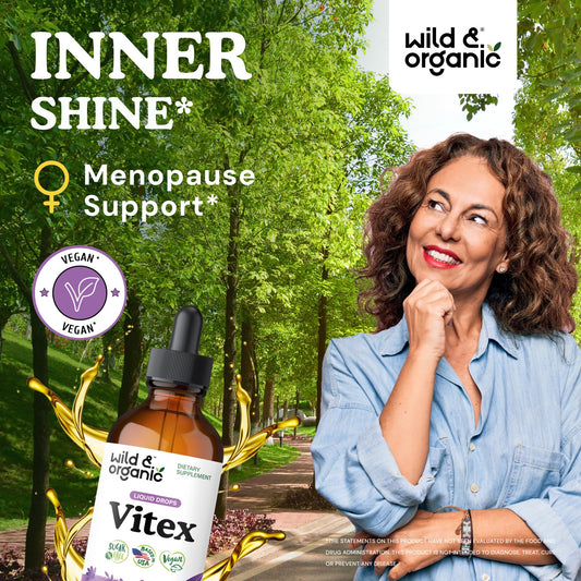 Wild & Organic etiqueta con ingredientes y dosificación visible para seguridad