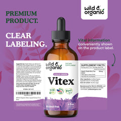 Wild & Organic bayas de vitex y extracto natural para origen vegetal