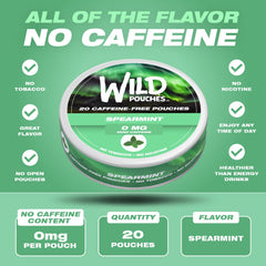 Wild Pouches envase abierto mostrando los 20 sobres listos para usar