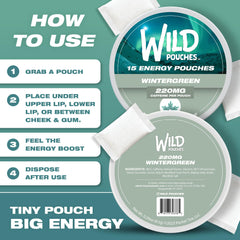 Wild Pouches etiqueta con información nutricional y claridad de ingredientes