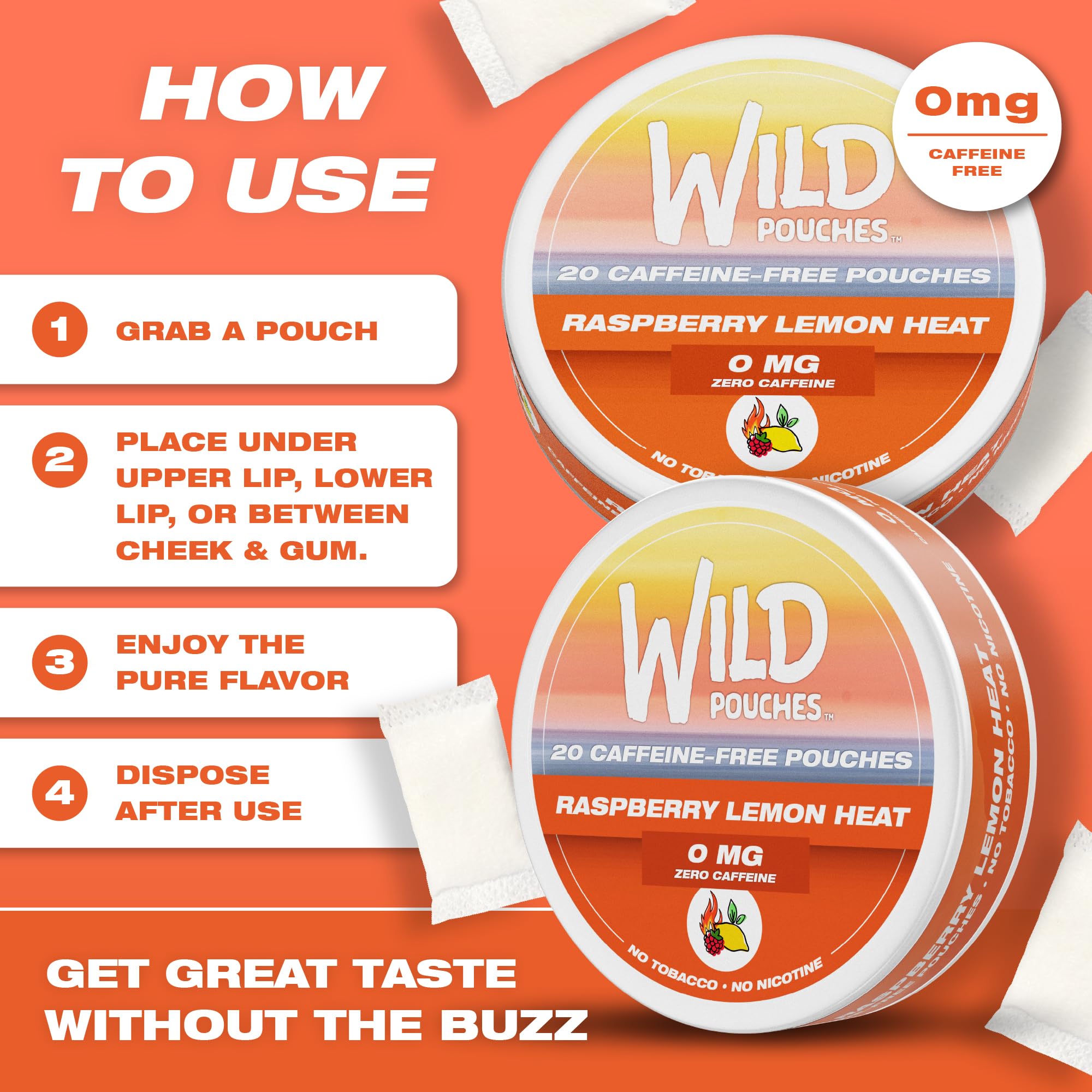 Wild Pouches etiqueta con ingredientes, transparencia y control de calidad