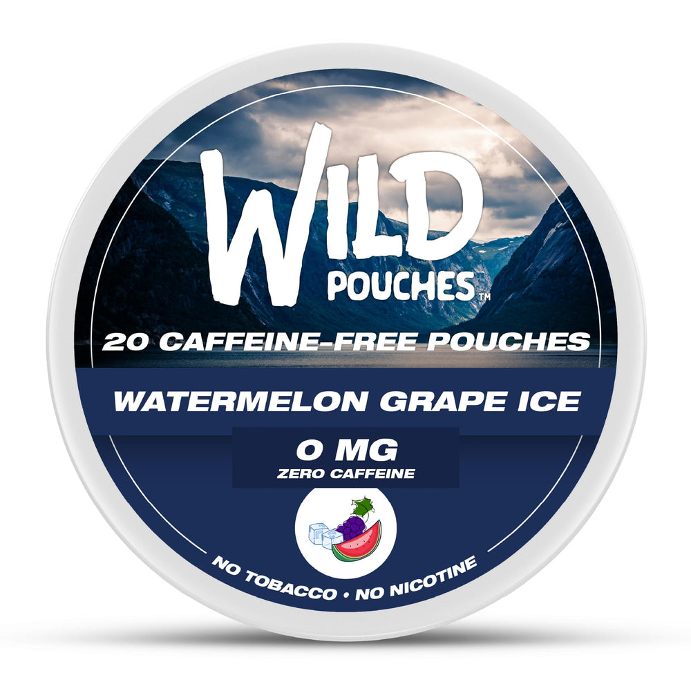 Wild Pouches frente del empaque mostrando 20 sobres y diseño refrescante