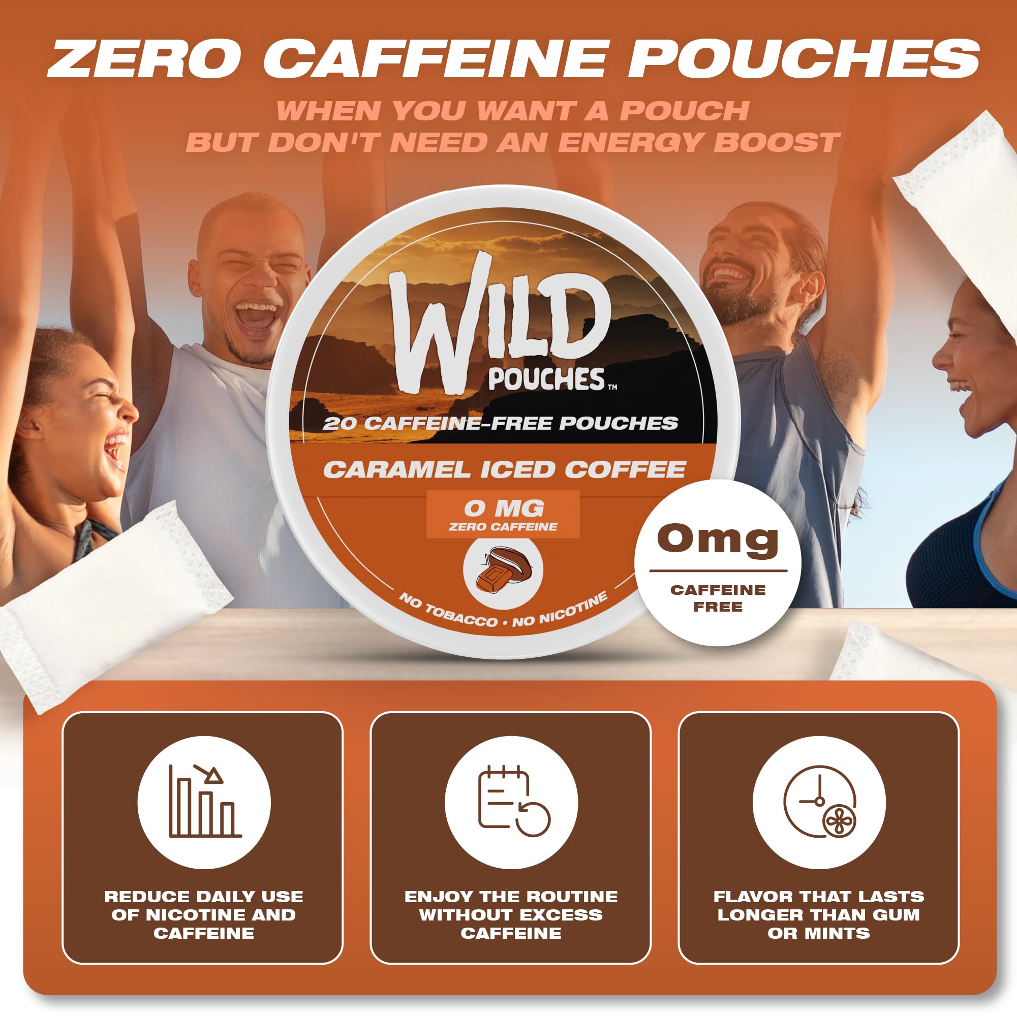 Wild Pouches lata abierta con 20 bolsitas, almacenamiento práctico