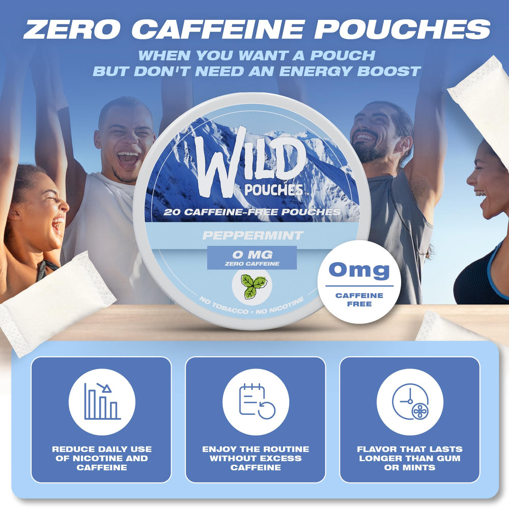 Wild Pouches cinco latas juntas para comparar tamaño y ahorro del pack