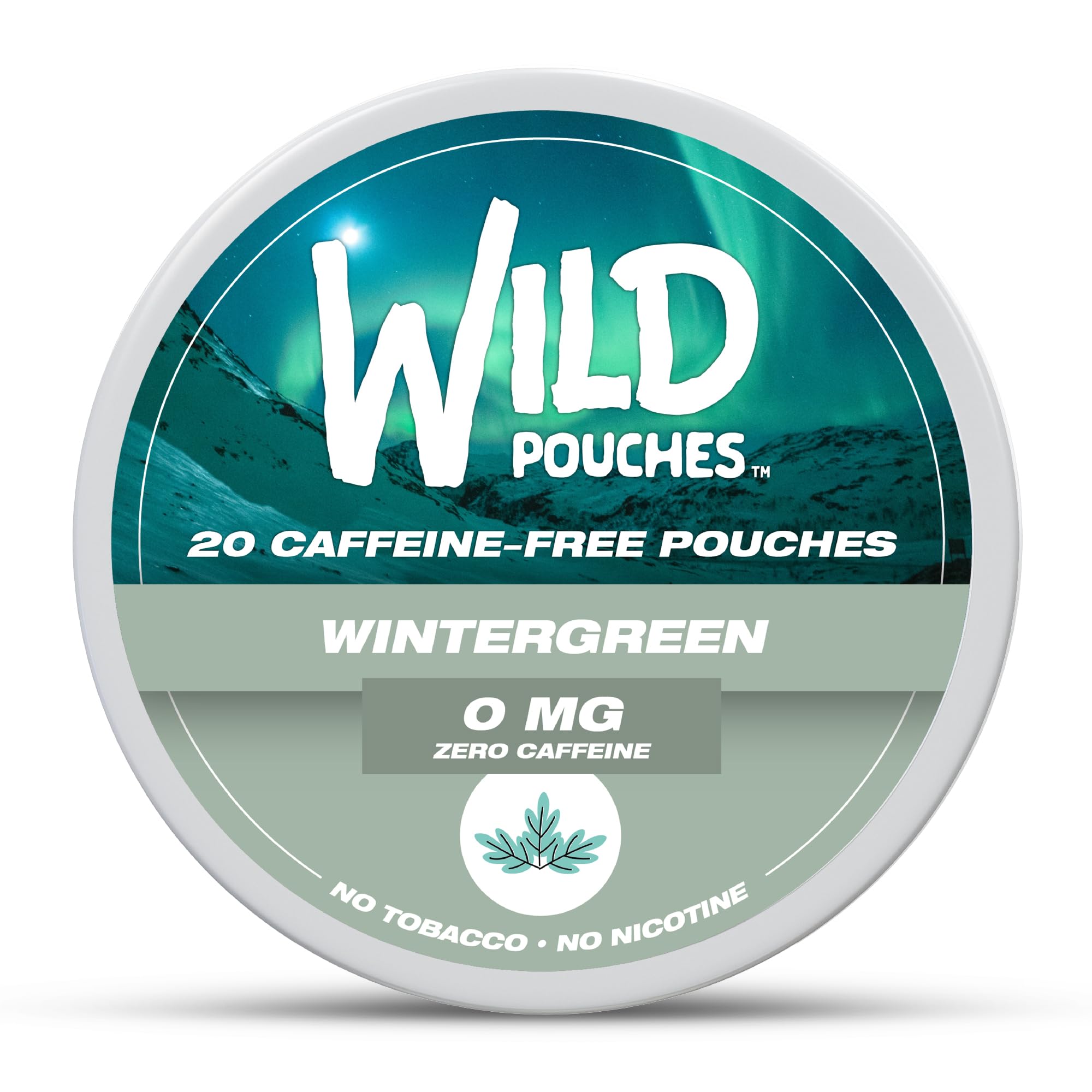 Wild Pouches frontal con diseño wintergreen y práctica resealable
