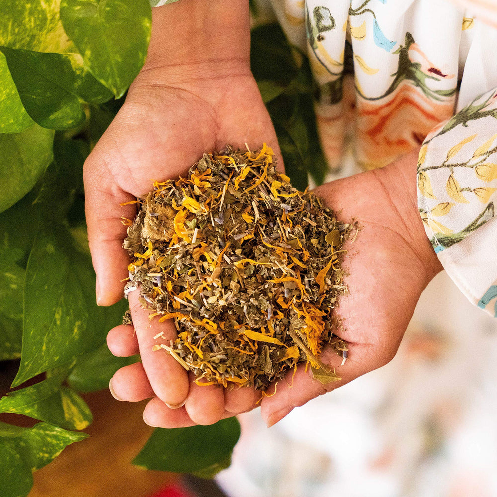 WILDFLOWER WELLNESS etiqueta con instrucciones claras y garantía de pureza