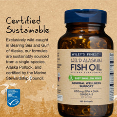 Wiley's Finest etiqueta con certificación MSC y detalles de pureza visibles