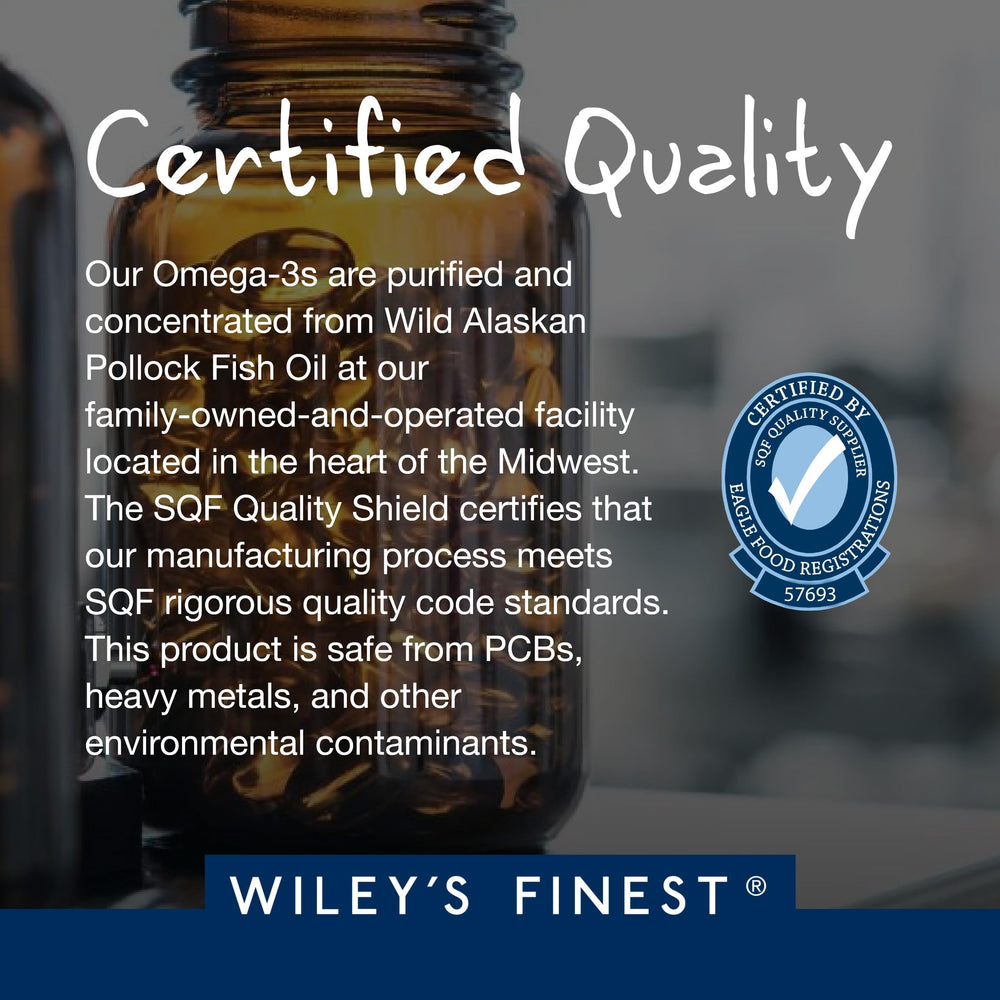 Wiley's Finest etiqueta nutricional destacando EPA y DHA