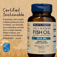 Wiley's Finest etiqueta nutricional detallada que indica EPA y DHA concentrados