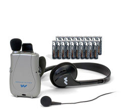 Williams Sound Pocketalker frontal mostrando pantalla y carcasa, facilidad de manejo