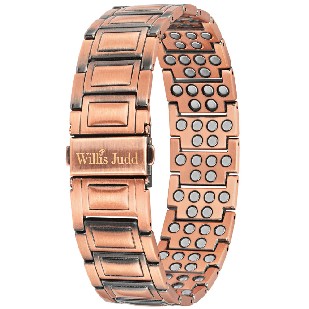 Willis Judd pulsera de cobre vista frontal, elegante y resistente