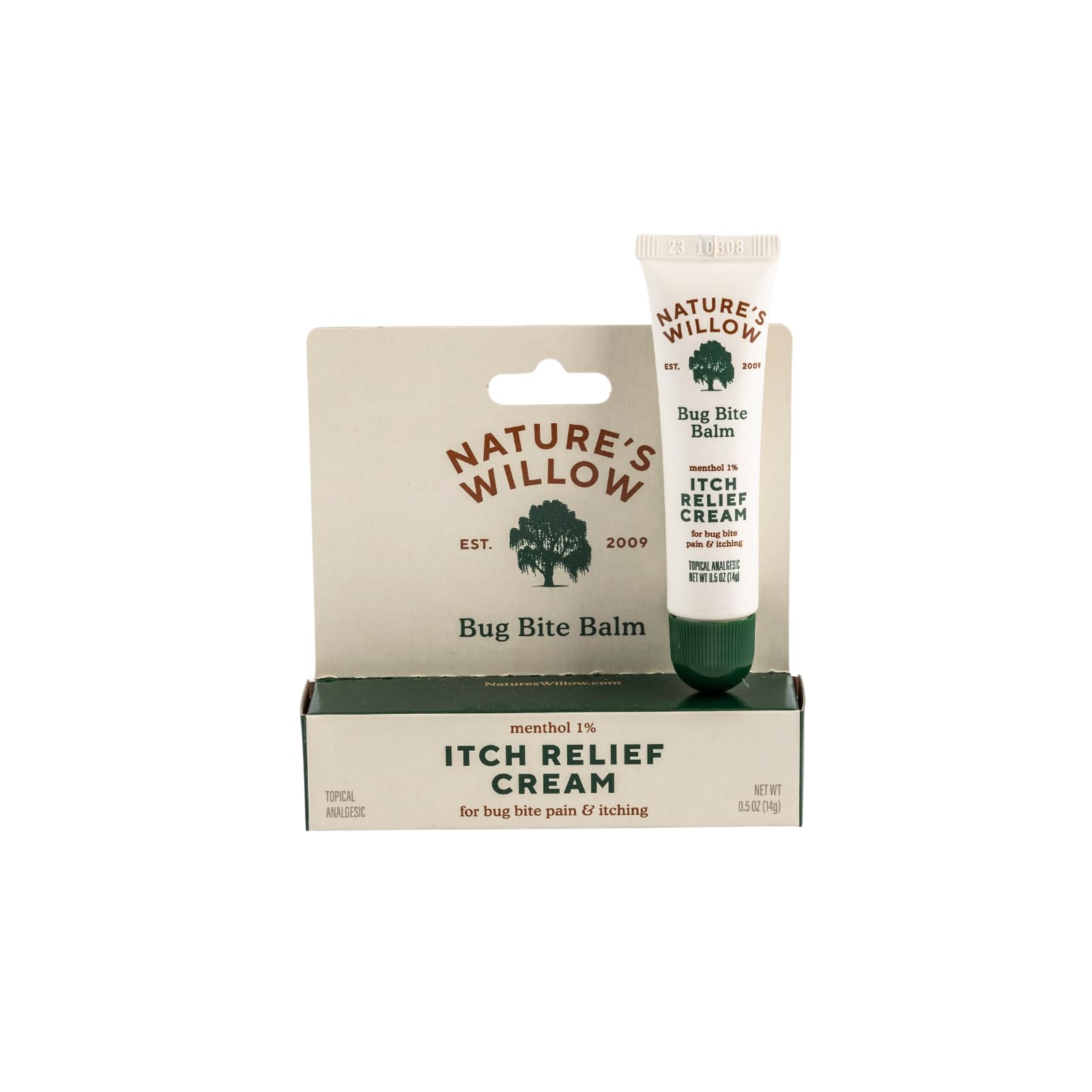 Willow Balm envase frontal mostrando etiqueta clara y beneficios