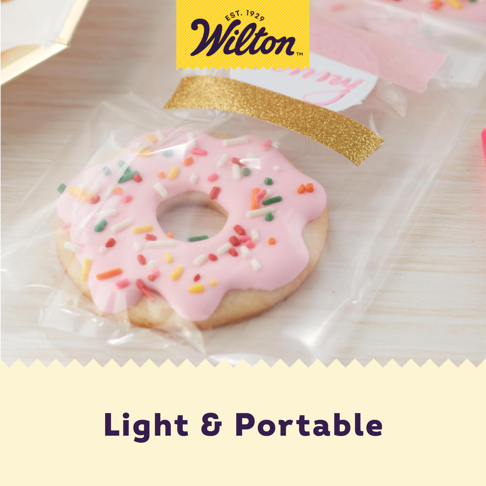 Wilton bolsa en uso con galletas protegidas y buena visibilidad
