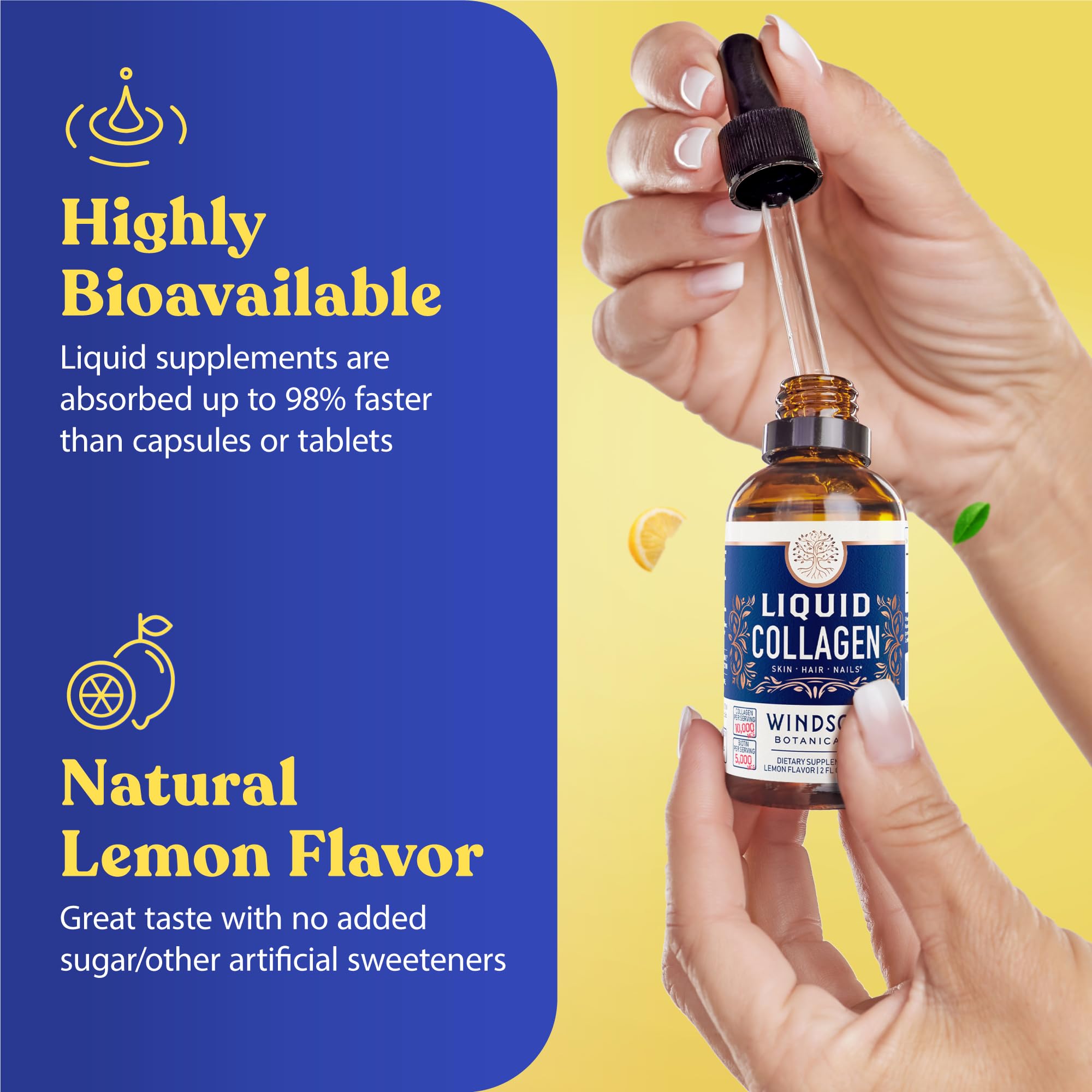 WINDSOR BOTANICALS botella vertiendo en vaso para mezclar en bebidas