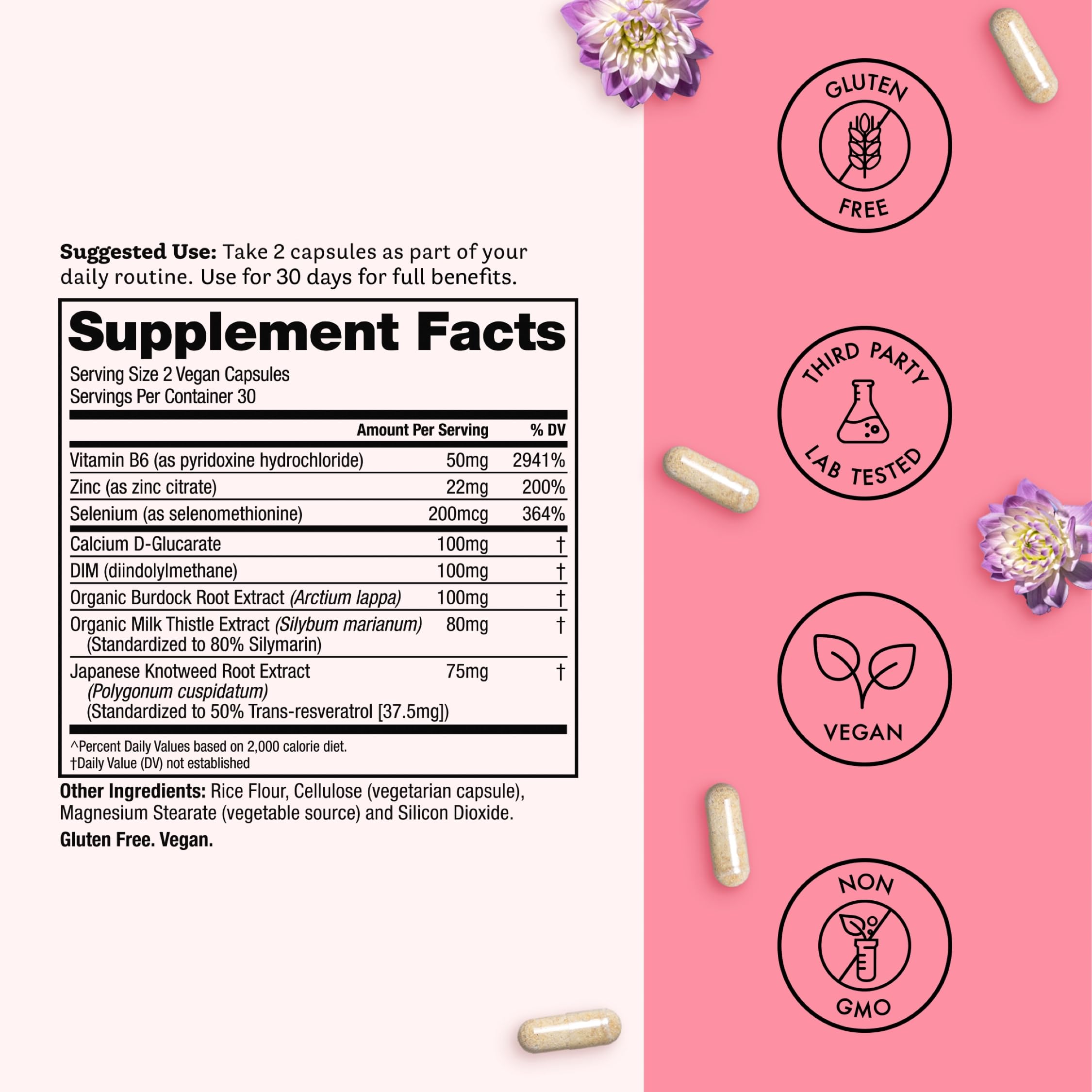 Winged Wellness ingredientes clave para equilibrar hormonas