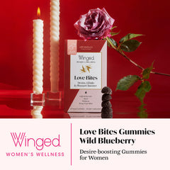 Primer plano de la textura de una gominola Winged Wellness que muestra color y suavidad
