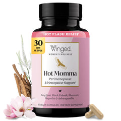 Winged Wellness botella frontal mostrando etiqueta clara y beneficio diario