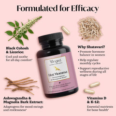 Winged Wellness mezcla de hierbas usadas en la fórmula mostrando naturalidad