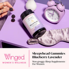 Winged Wellness textura de gominolas Sleepyhead, aspecto suave y apetecible