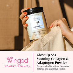 Winged Wellness textura del polvo sin sabor lista para mezclar, disolución rápida