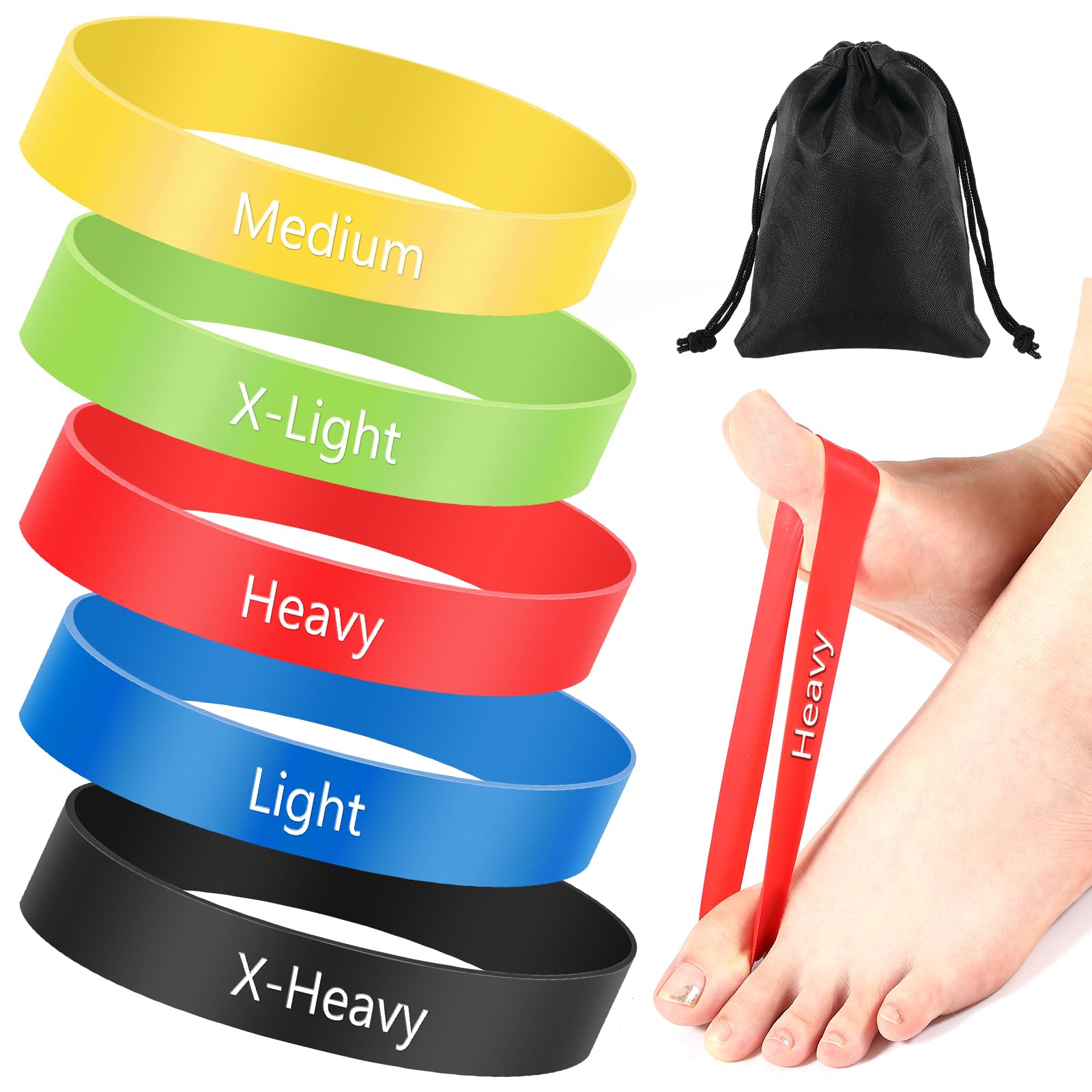WinnerWhy frente del paquete con 5 bandas coloridas y bolsa práctica