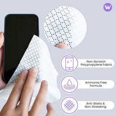 Wipemart limpieza de gafas con toallita, mejora visibilidad sin rayas