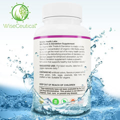 Wiseceutical flor y hoja de cardo mariano mostrando origen vegetal