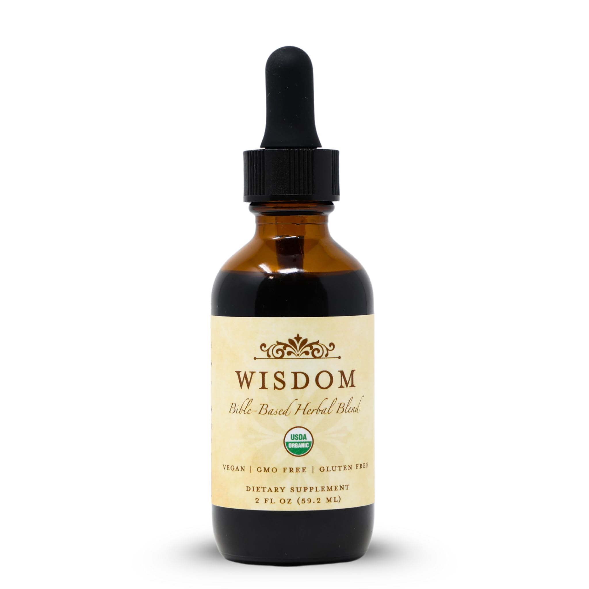 Wisdom Nutrition frasco frontal mostrando etiqueta clara y beneficio de energía
