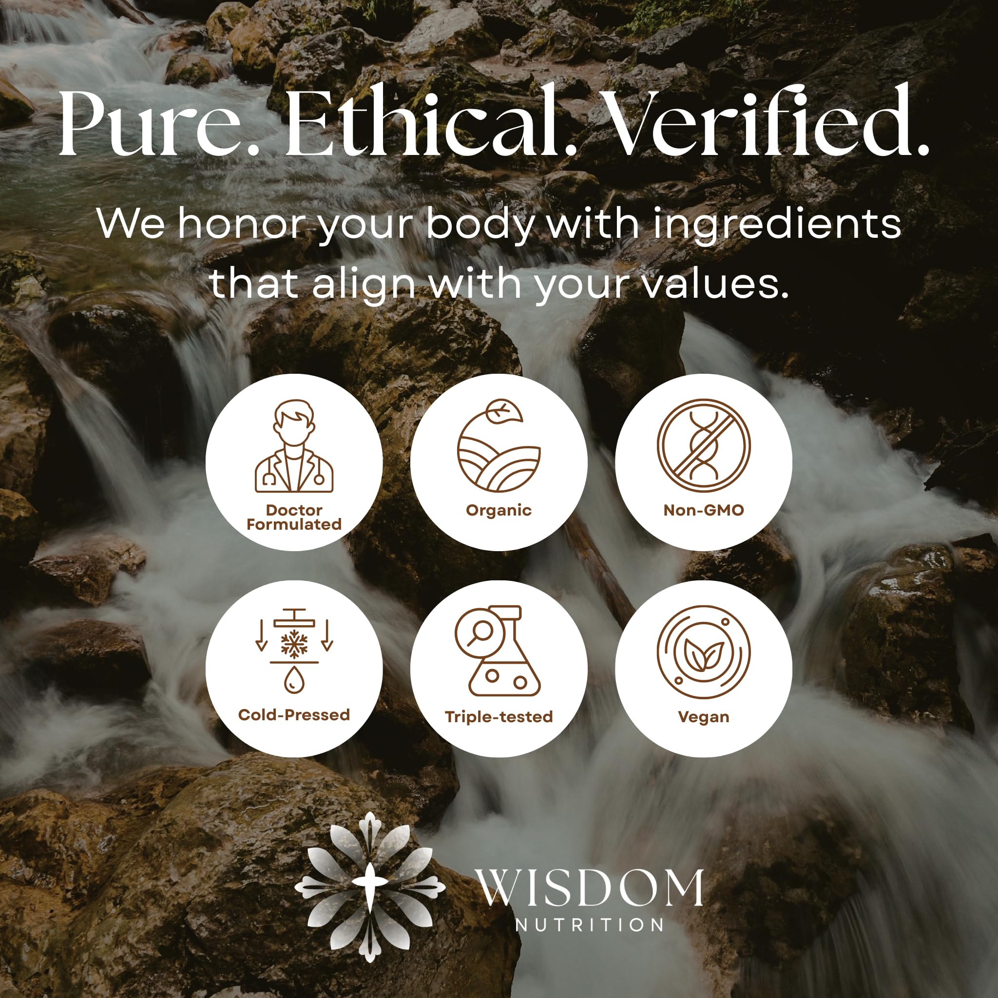 Wisdom Nutrition gotas vertidas en smoothie para integración diaria fácil