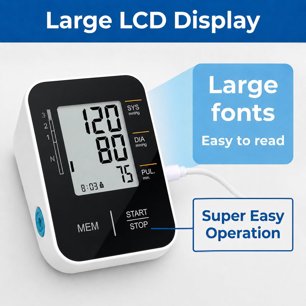 Wishlove pantalla LCD con números grandes para lectura rápida y clara