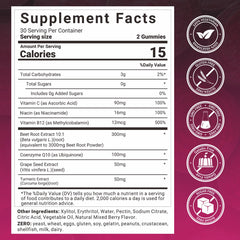 Wiszeen etiqueta en detalle con lista de ingredientes y beneficios funcionales