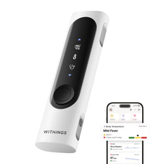 Withings BeamO vista frontal mostrando diseño portátil y beneficios de accesibilidad