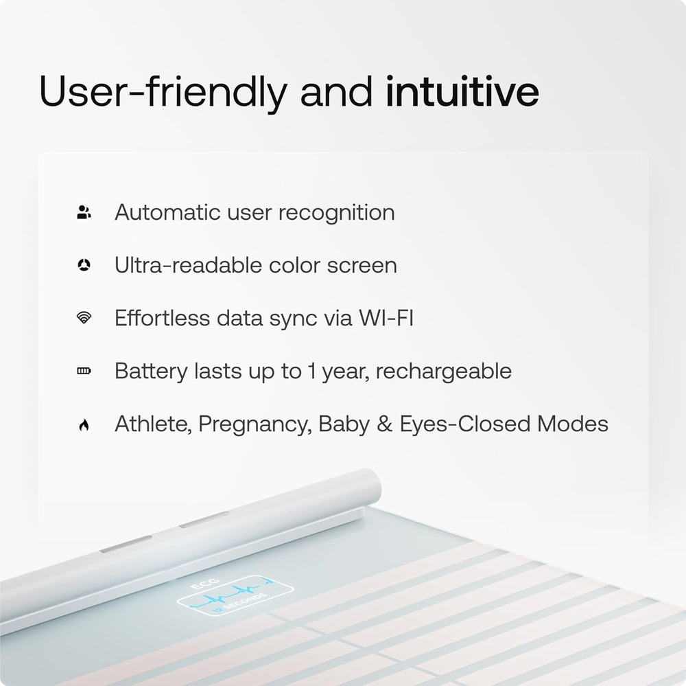 Withings Body Scan etiqueta técnica y conectividad para revisar especificaciones