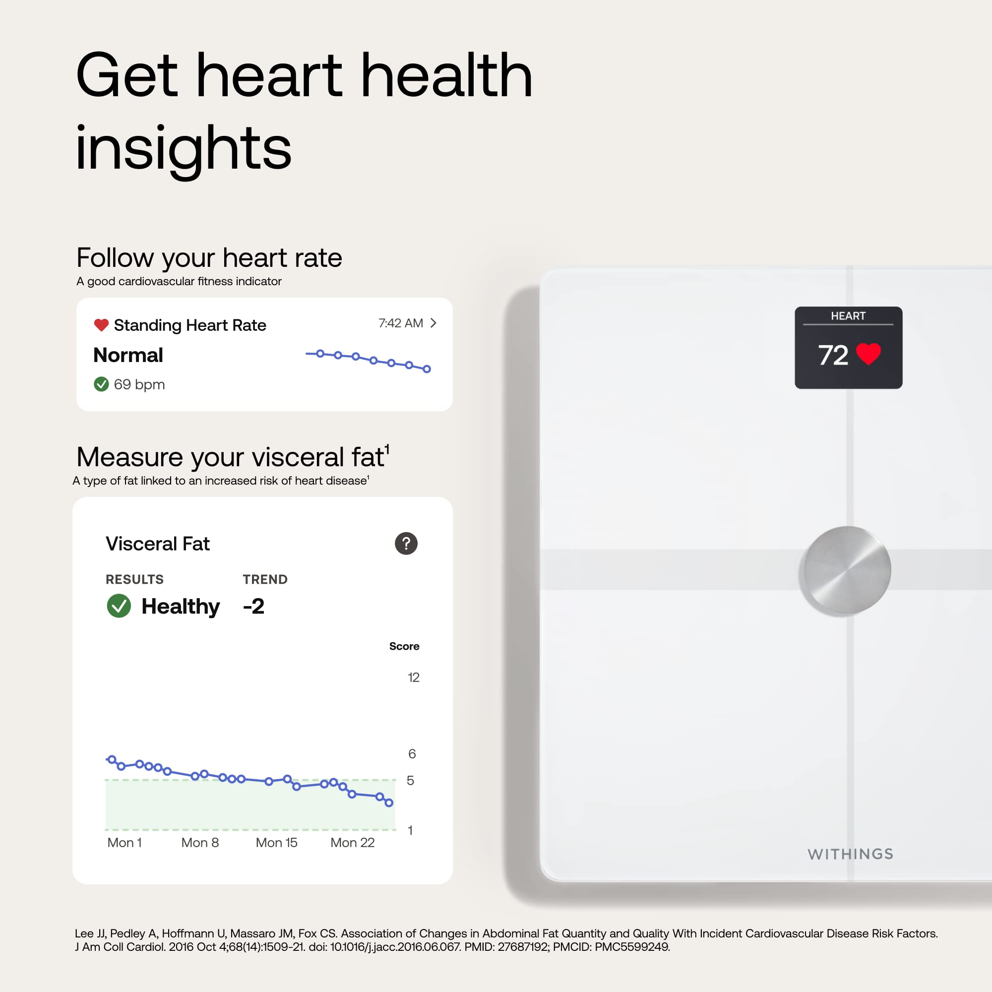 Withings Body Smart superficie y electrodos para bioimpedancia, beneficio en precisión