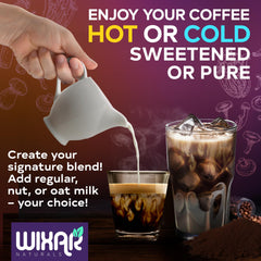 WIXAR NATURALS etiqueta con información de calidad y pruebas