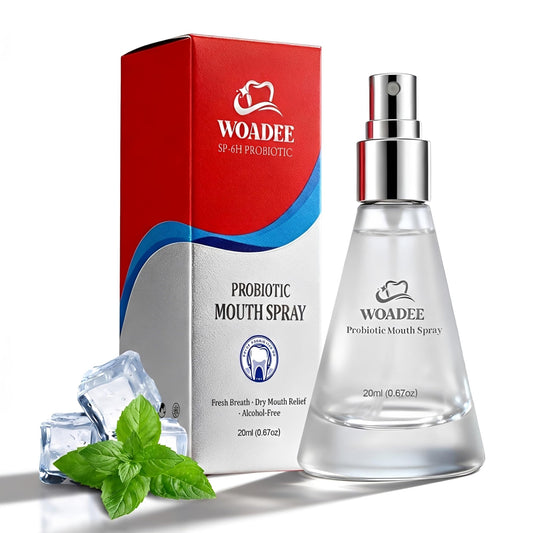 Woadee envase frontal 20 ml mostrando diseño compacto y práctico