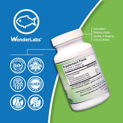 Wonder Laboratories mano sosteniendo cápsula para ilustrar tamaño y comodidad