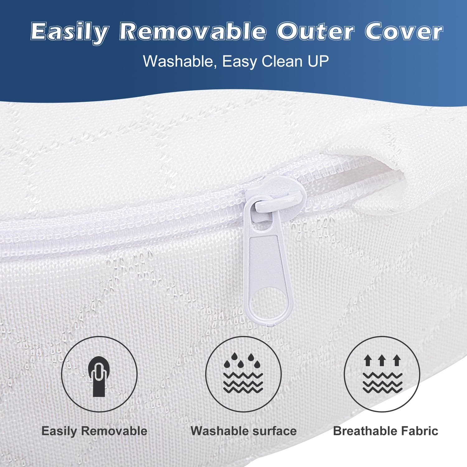 Wonder Living funda desmontable con cremallera para fácil limpieza