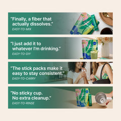 WonderBiotics disolución clara en vaso mostrando mezcla sin residuos y fácil consumo