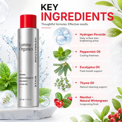 Wonderfeel Younger persona enjuagando 20 mL para una rutina bucal rápida