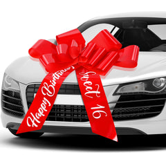 Wonderjune lazo frontal en coche mostrando impacto decorativo