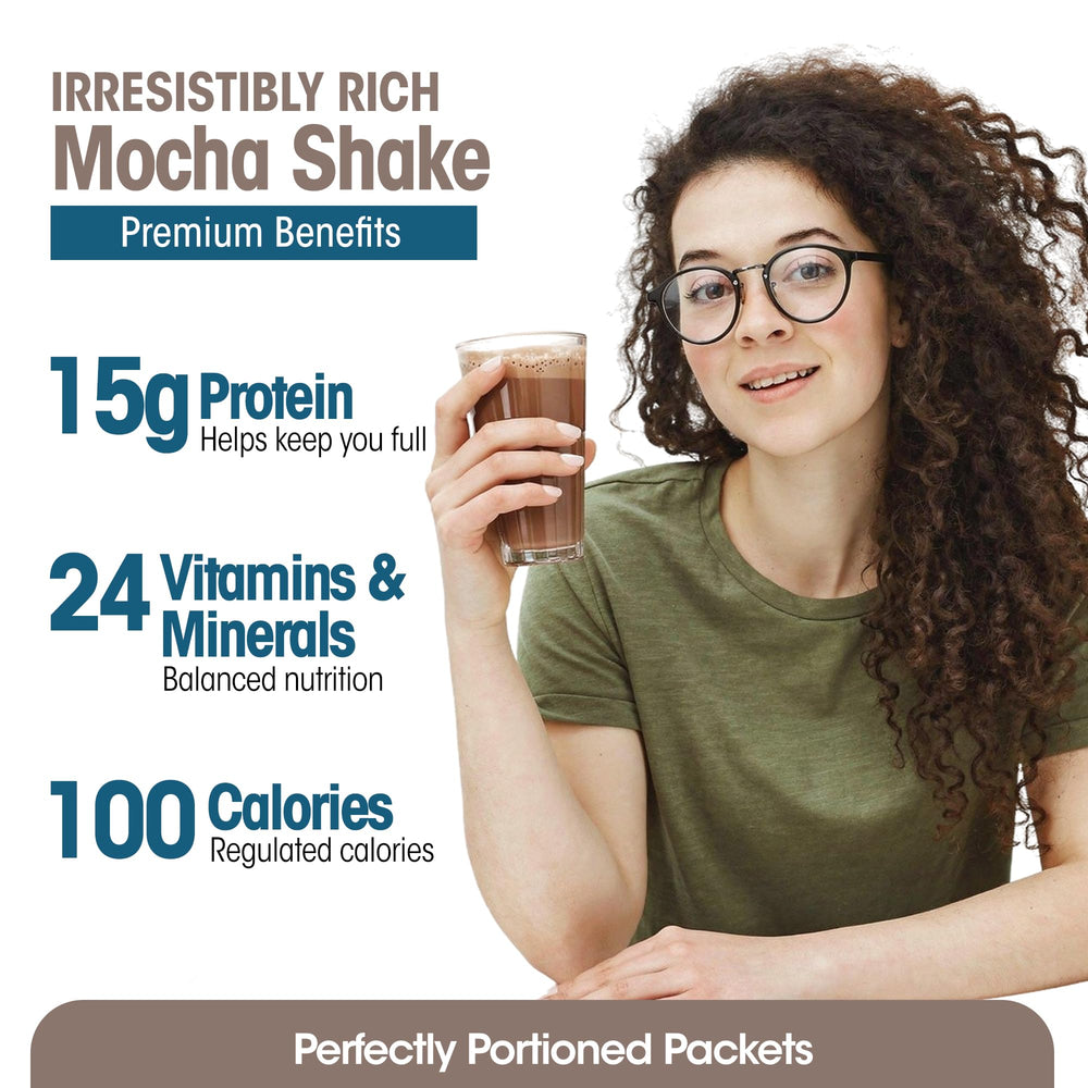 WonderSlim sobre individual Mocha Cream listo para mezclar y llevar